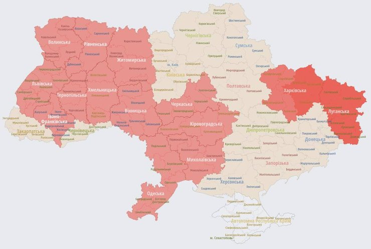 воздушная тревога, карта воздушной тревоги, обстрелы