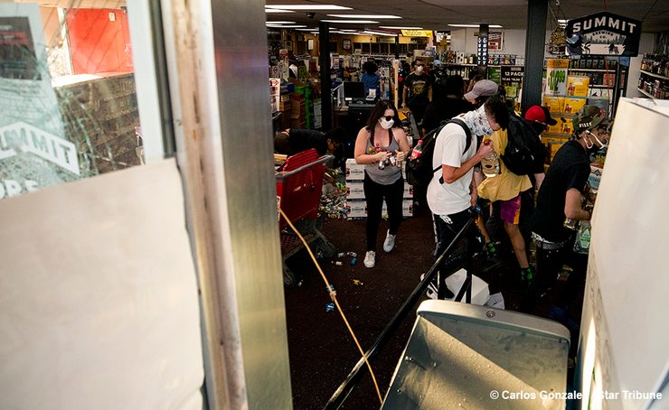 грабежи, миннеаполис, протесты, фото