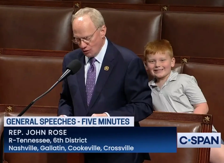 Выступление политика, конгрессмен Джон Роуз из штата Теннесси, реакция сына Гая Роуза, курьезы, приколы, интересные кадры, США