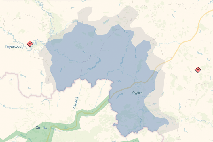 Курська область, наступ у Курській області, прорив у Курській області, карта бойових дій