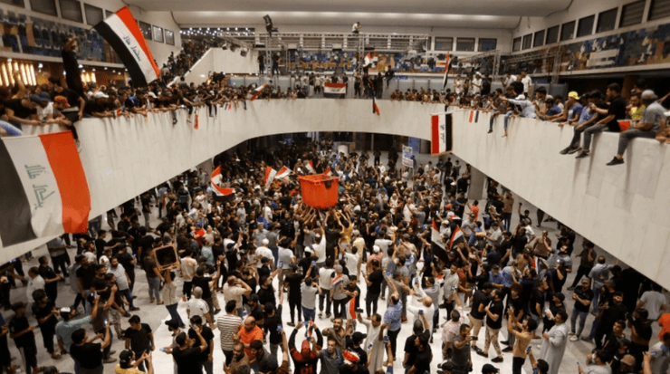парламент ирака протесты, парламент ирака, протесты в багдаде