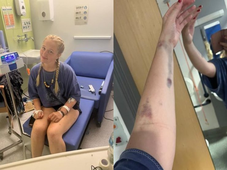 Девушка, болезнь, больница, койка,