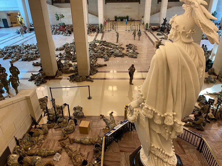 Военные в Капитолии, безопасность, сша