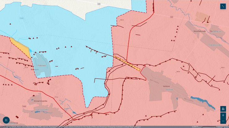 Линия фронта возле Вербового