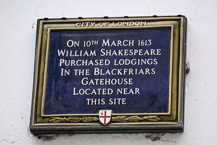 шекспир табличка лондон