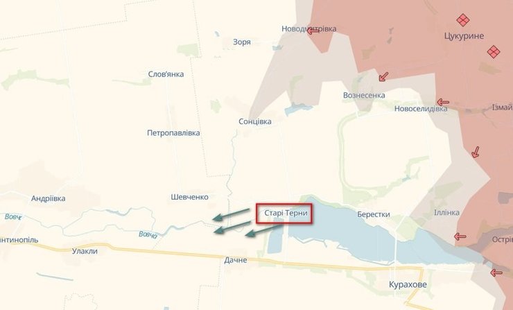 кураховская дамба подрыв карта