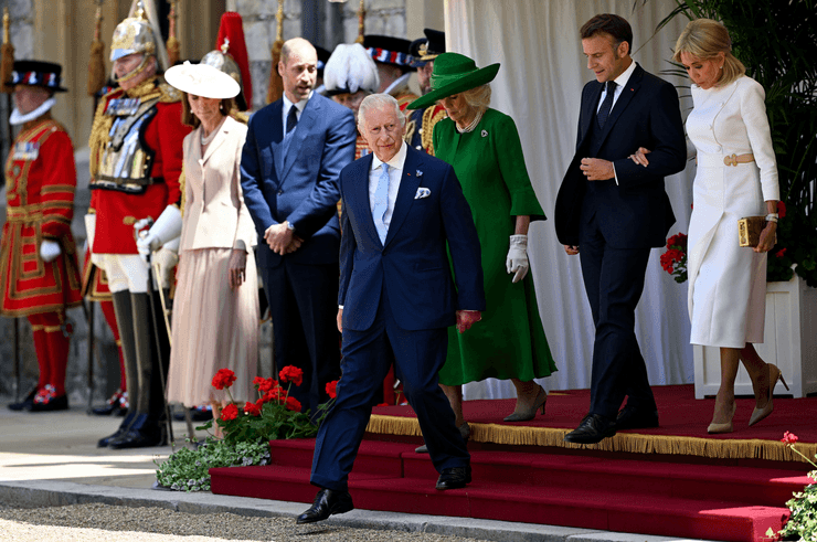 кейт миддлтон принц вильям брижит макрон эммануэль король чарльз камилла