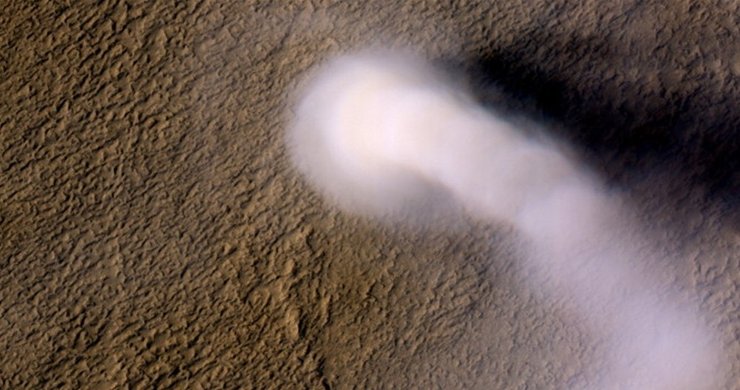 марсианское торнадо, ветер, поверхность, фото