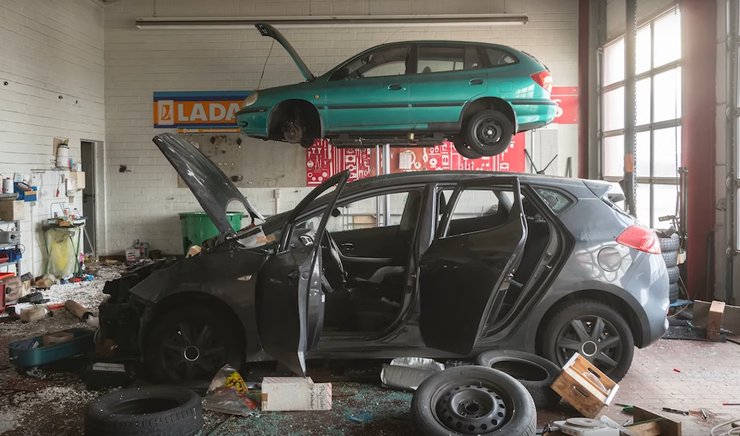 занедбаний автосалон, автосалон kia, автосалон у Німеччині