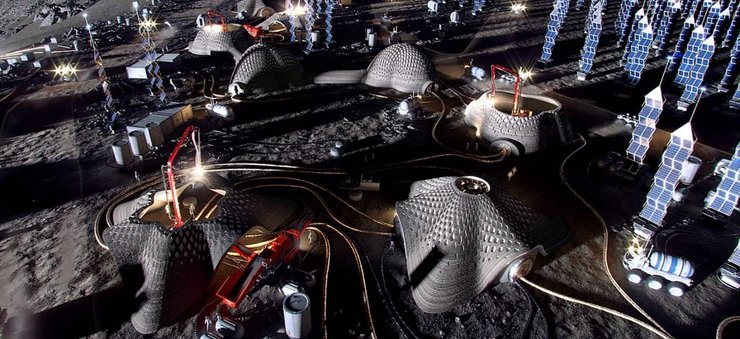 поселение, город, Луна, колонизация