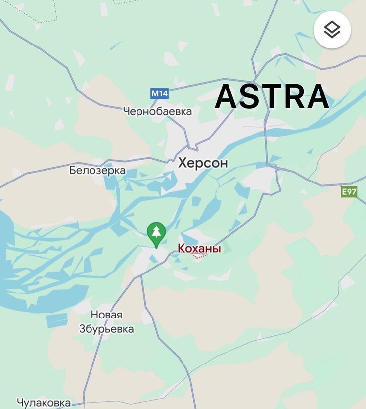 Кохани, карта