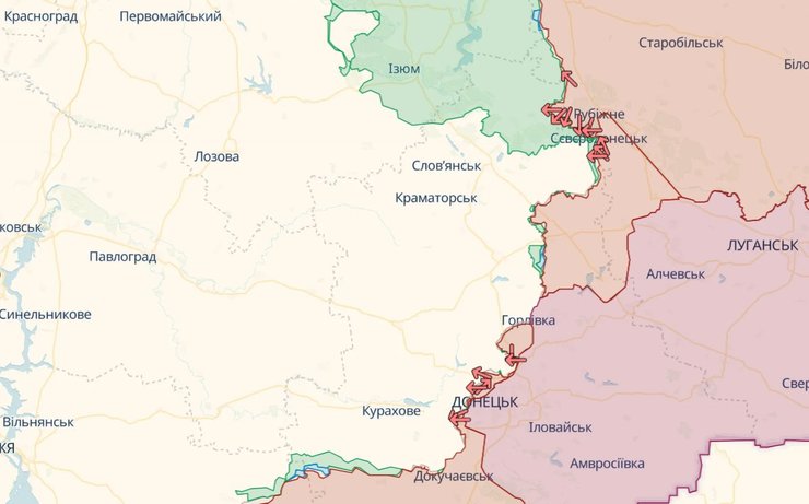 Бои в Донецкой области