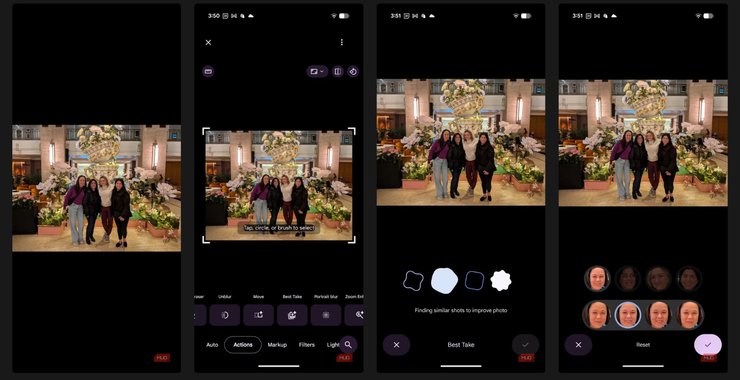 google pixel best take групповые снимки