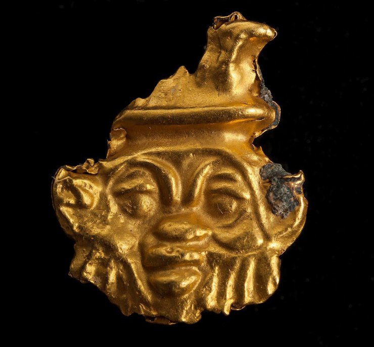 древний египет, египетские боги, золотая маска, золотой амулет