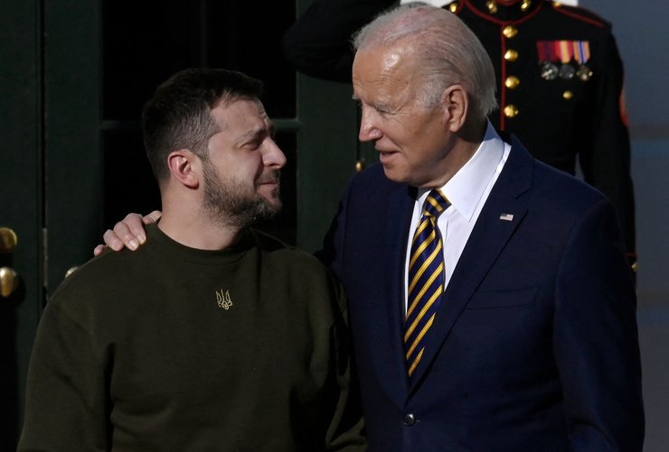 президент Украины Владимир Зеленский, Владимир Зеленский, Зеленский в США, визит Зеленского в США, Зеленский в Конгрессе, Зеленский и Байден, поддержка США Украины