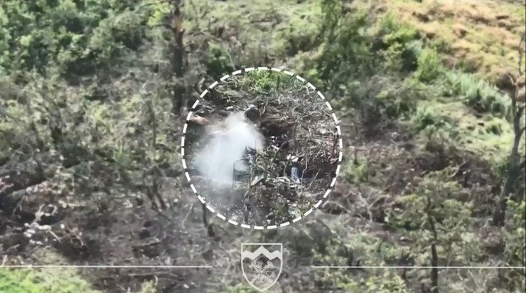 постріл з міномета, бій під Бахмутом