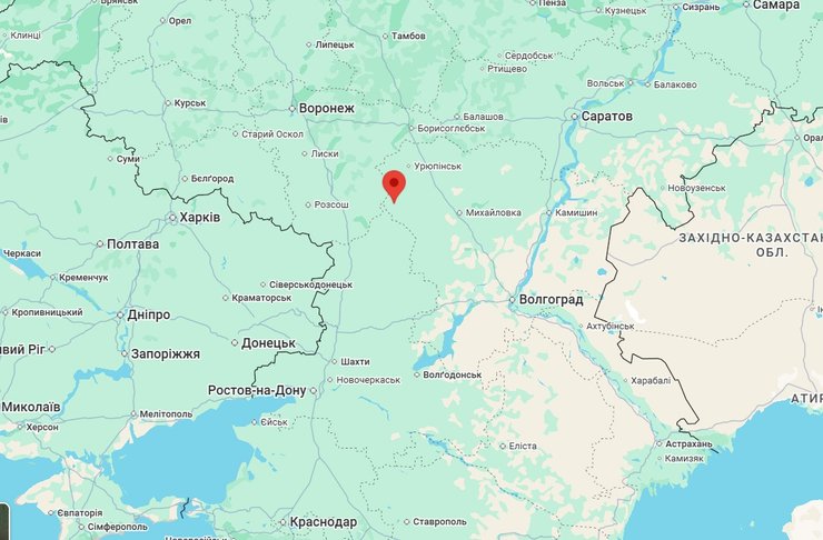 Місце розташування села Динамівське