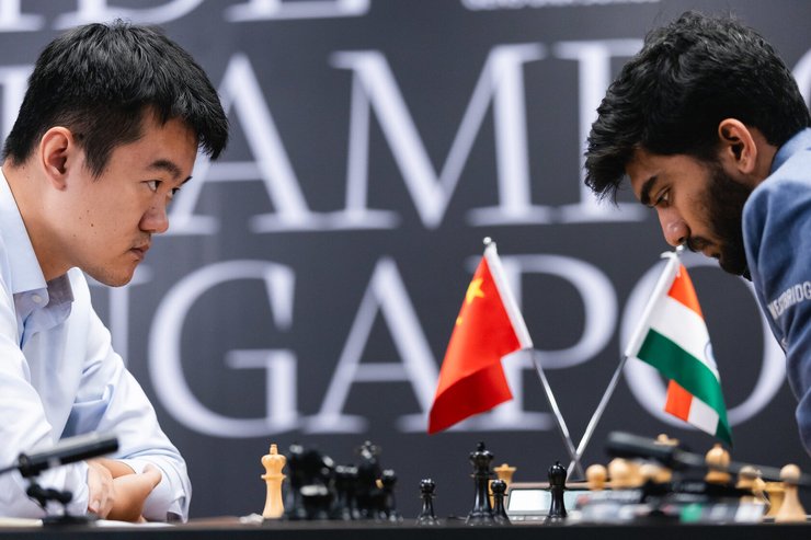 Гукеш Доммараджу, Дин Лижень, шахматный матч, чемпионат мира по шахматам, чемпион мира по шахматам