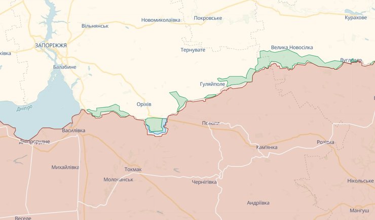 Запорожский отрезок фронта