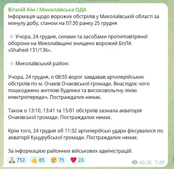 Николаевская ОВА, публикация