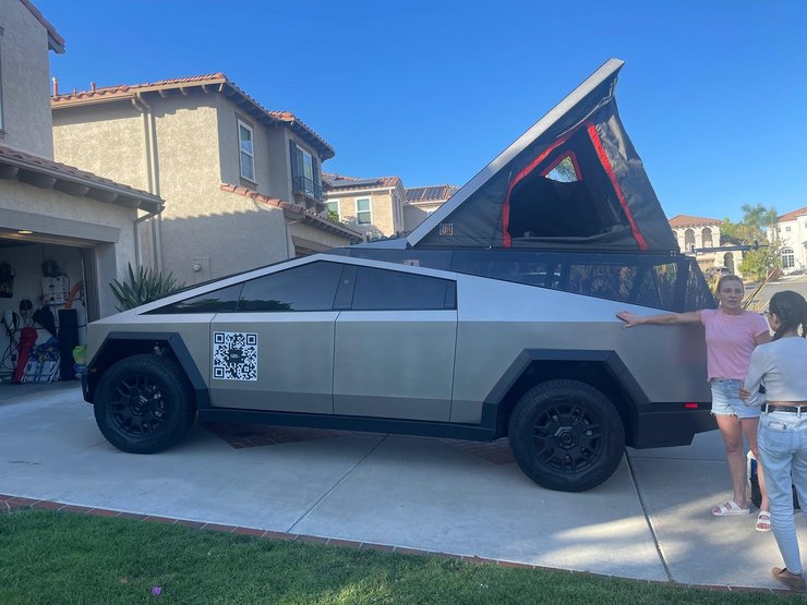 дом на колесах тесла, Tesla Cybertruck, дом на колесах, пикап Tesla Cybertruck, автодом Tesla