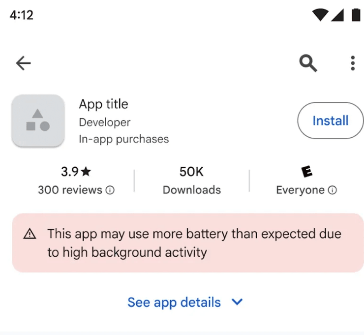 Play Store додатки батарея смартфона