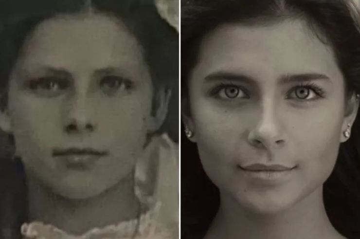 Девушка не могла поверить собственным глазам, когда увидела, насколько она похожа на свою двоюродную прабабушку