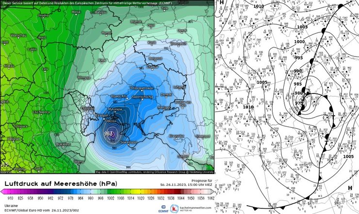 Украина, циклон Phil