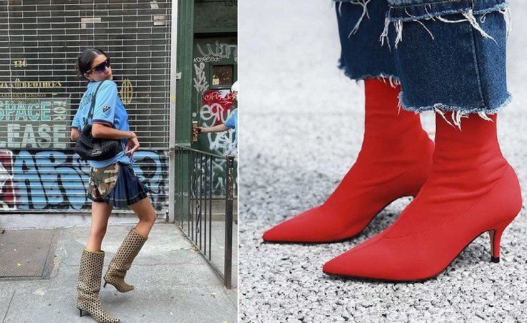 Сапоги на кошачьем каблуке, кошачий каблучок 2021