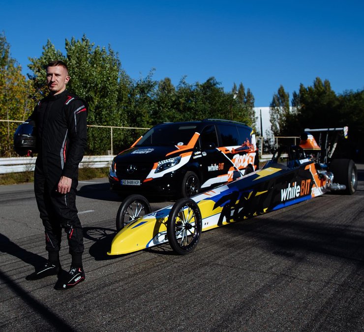 White Rocket, драгстер White Rocket, драгстер стрела, украинский драгстер, драгрейсинг в Украине, Дмитрий Палешко