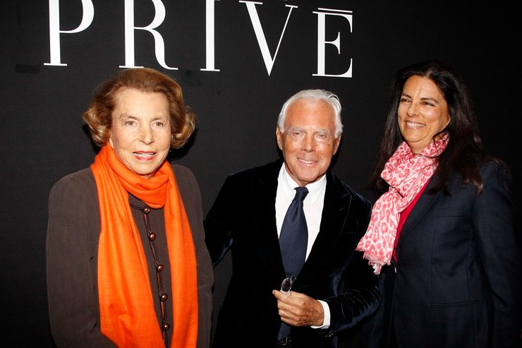 франсуаза бетанкур мейєрс, ліліан бетанкур, джорджіо армані