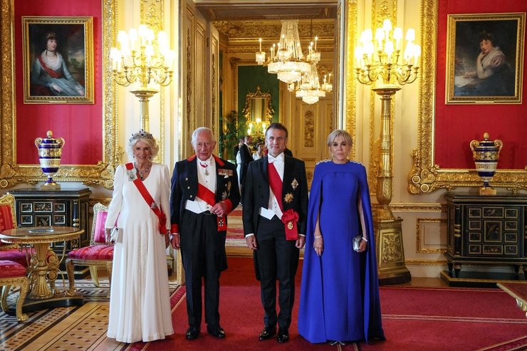 брижит макрон в лондоне