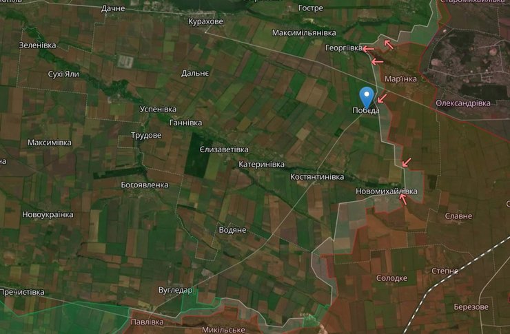 Побєда, 13 лютого, Донецьк, Шахтарський напрямок, Вугледар