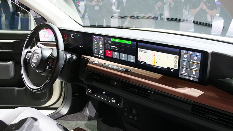 фото, элетромобиль хонда Е, дисплей