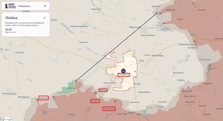 ЗС РФ перебувають у Звіровому на південному заході від Покровська