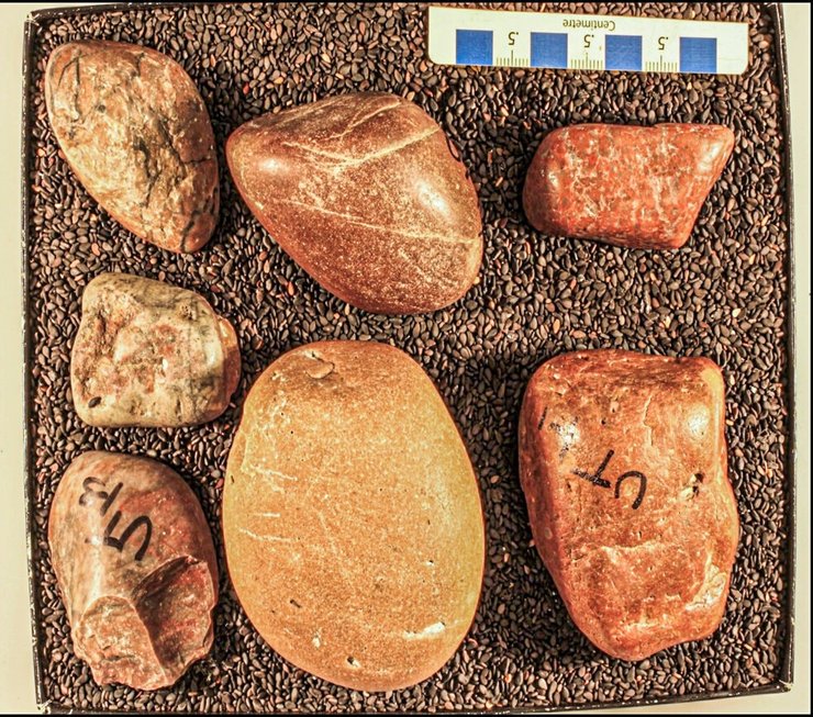 камни, гастролиты, фото, отметки, цифры