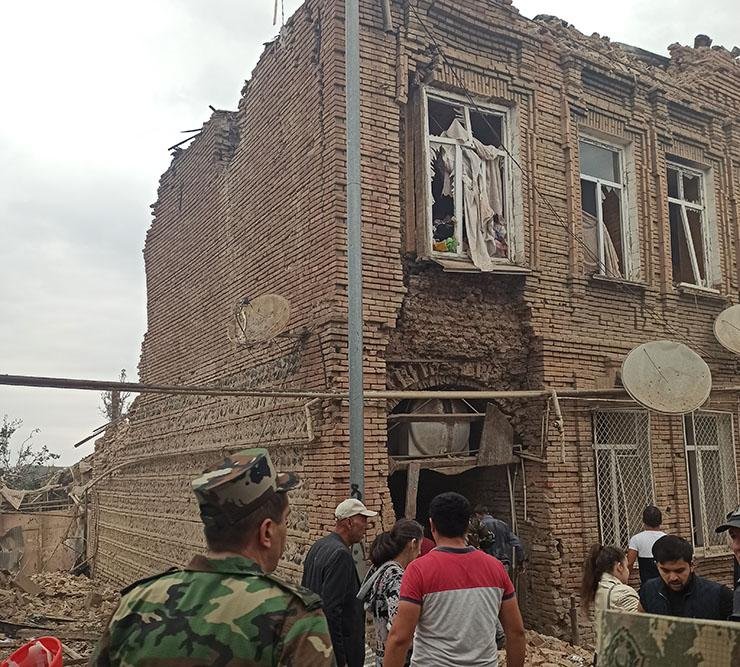 Азербайджан, обстрел