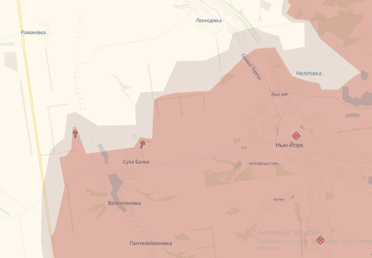 Суха Балка на мапі