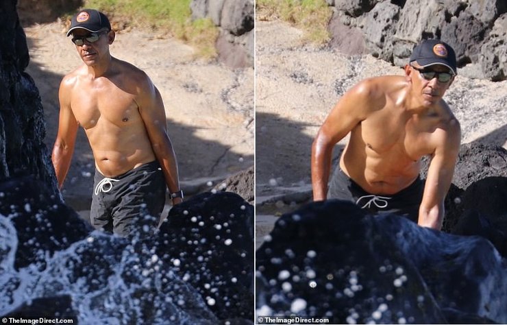 барак обама, мишель обама, гавайи, отпуск, рождество