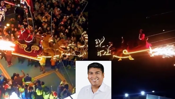 Мер міста висадився на оленях Фото: Composición