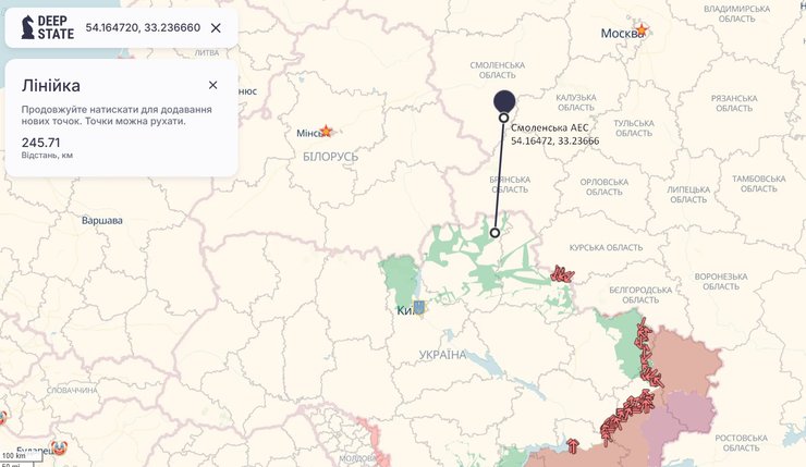 Дрони могли пролітати над Смоленською АЕС