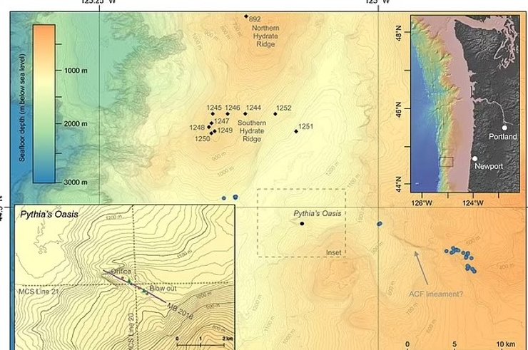карта разлома тихий океан
