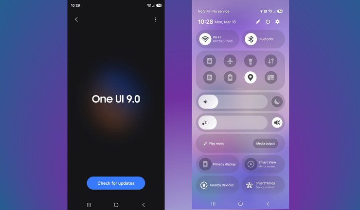 One UI 9, Android 17, панель швидкого доступу
