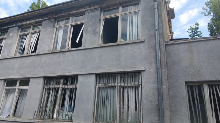 Одесская киностудия после ночной атаки