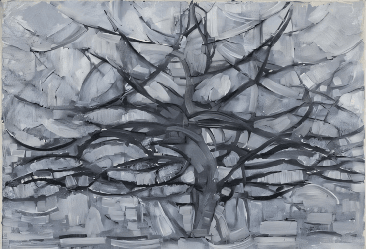 Картина Піта Мондріана "Сіре дерево"