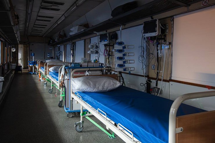 поезд-госпиталь, медпоезд, медицинский поезд, поезд для эвакуации пострадавших