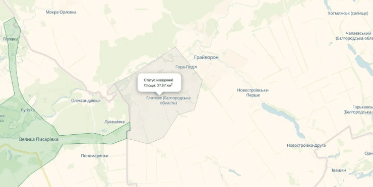 карта Бєлгородська область, Бєлгородська область, що в Бєлгородській області