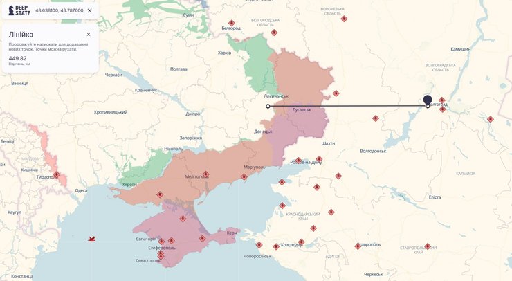Самолет Су-24 РФ, карта аэродромов ВС РФ, карта DeepState