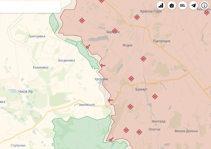 Бахмут, ситуація на фронті, війна РФ проти України, російське вторгнення