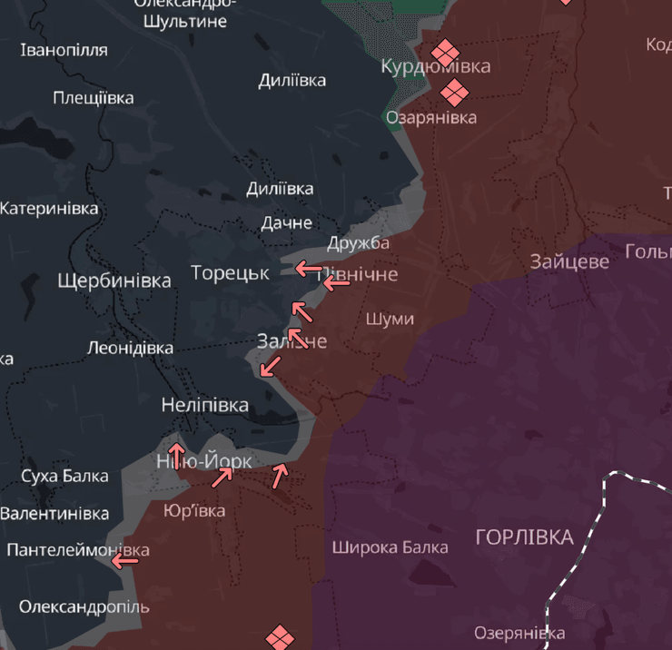 Карта боевых действий